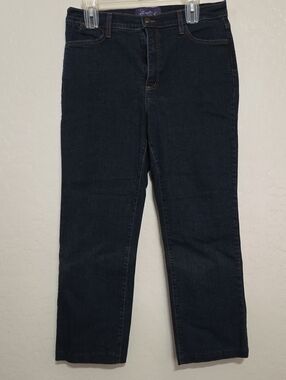 NYMJ Dark Indigo Straight Leg Jeans - Deep Blue Denim